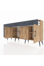 Arges Konsol 2 Raflı 6 Çekmeceli 3 Kapaklı 176x30x83 - S148M032V20A