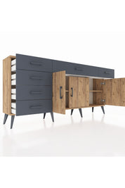 Arges Konsol 2 Raflı 6 Çekmeceli 3 Kapaklı 176x30x83 - S148M032V20A