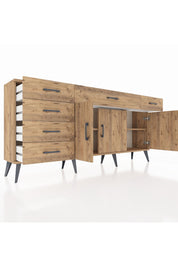 Arges Konsol 2 Raflı 6 Çekmeceli 3 Kapaklı 176x30x83 - S148M032V21A