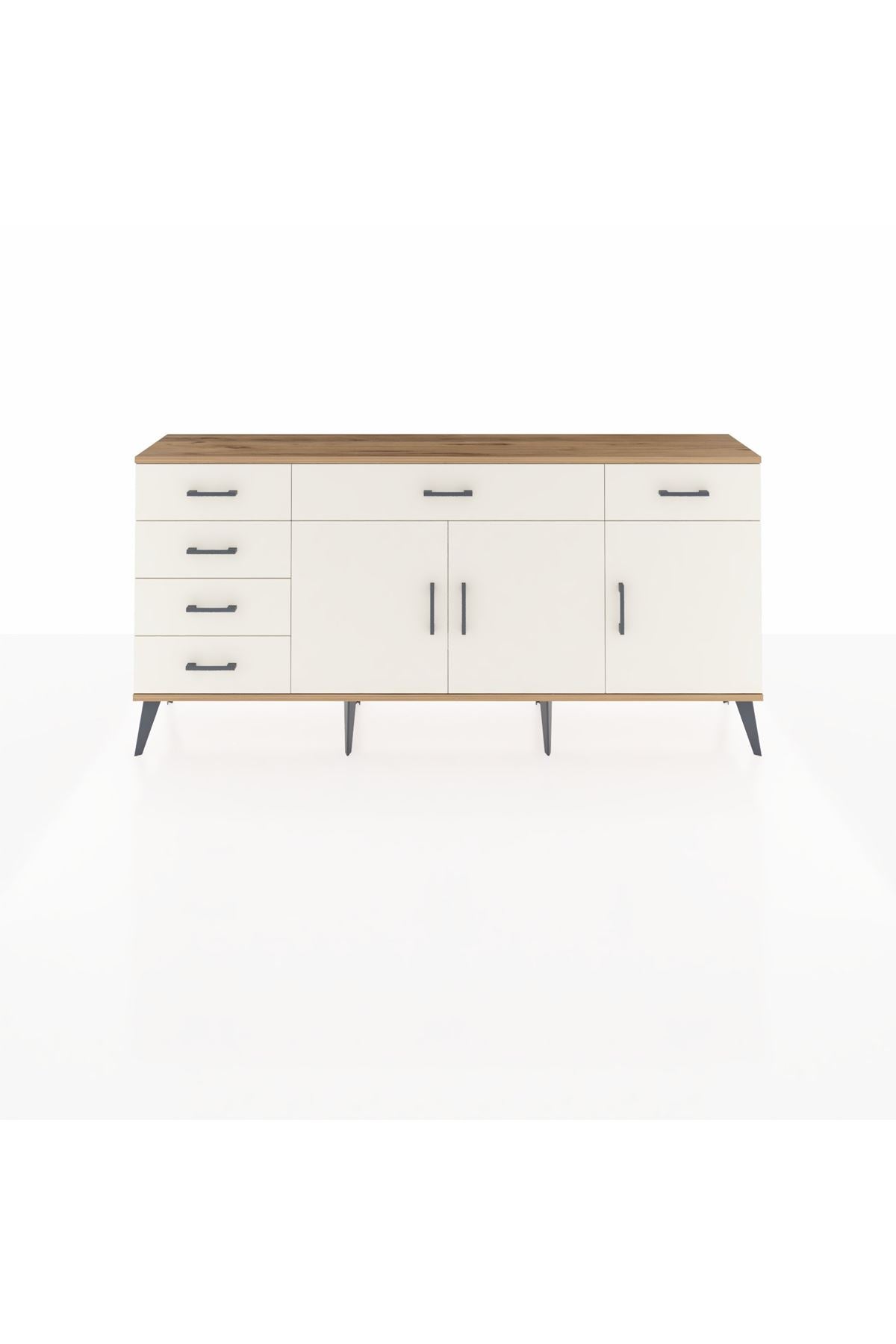 Arges Konsol 2 Raflı 6 Çekmeceli 3 Kapaklı 176x30x83 - S148M032V22A