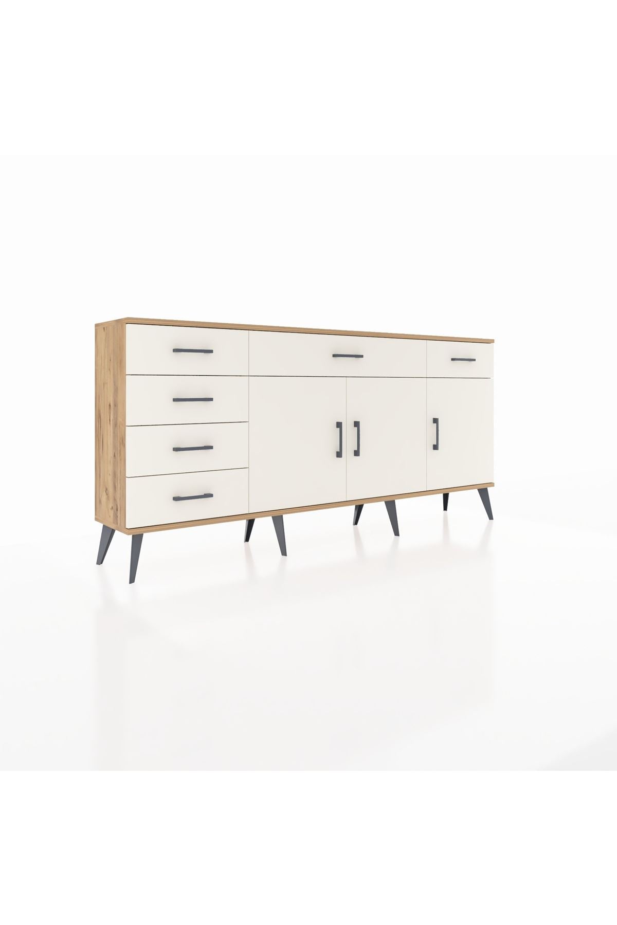 Arges Konsol 2 Raflı 6 Çekmeceli 3 Kapaklı 176x30x83 - S148M032V22A