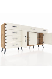 Arges Konsol 2 Raflı 6 Çekmeceli 3 Kapaklı 176x30x83 - S148M032V22A