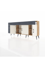 Arges Konsol 2 Raflı 6 Çekmeceli 3 Kapaklı 176x30x83 - S148M032V23A