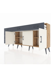 Arges Konsol 2 Raflı 6 Çekmeceli 3 Kapaklı 176x30x83 - S148M032V23A