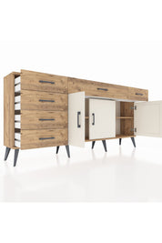 Arges Konsol 2 Raflı 6 Çekmeceli 3 Kapaklı 176x30x83 - S148M032V24A