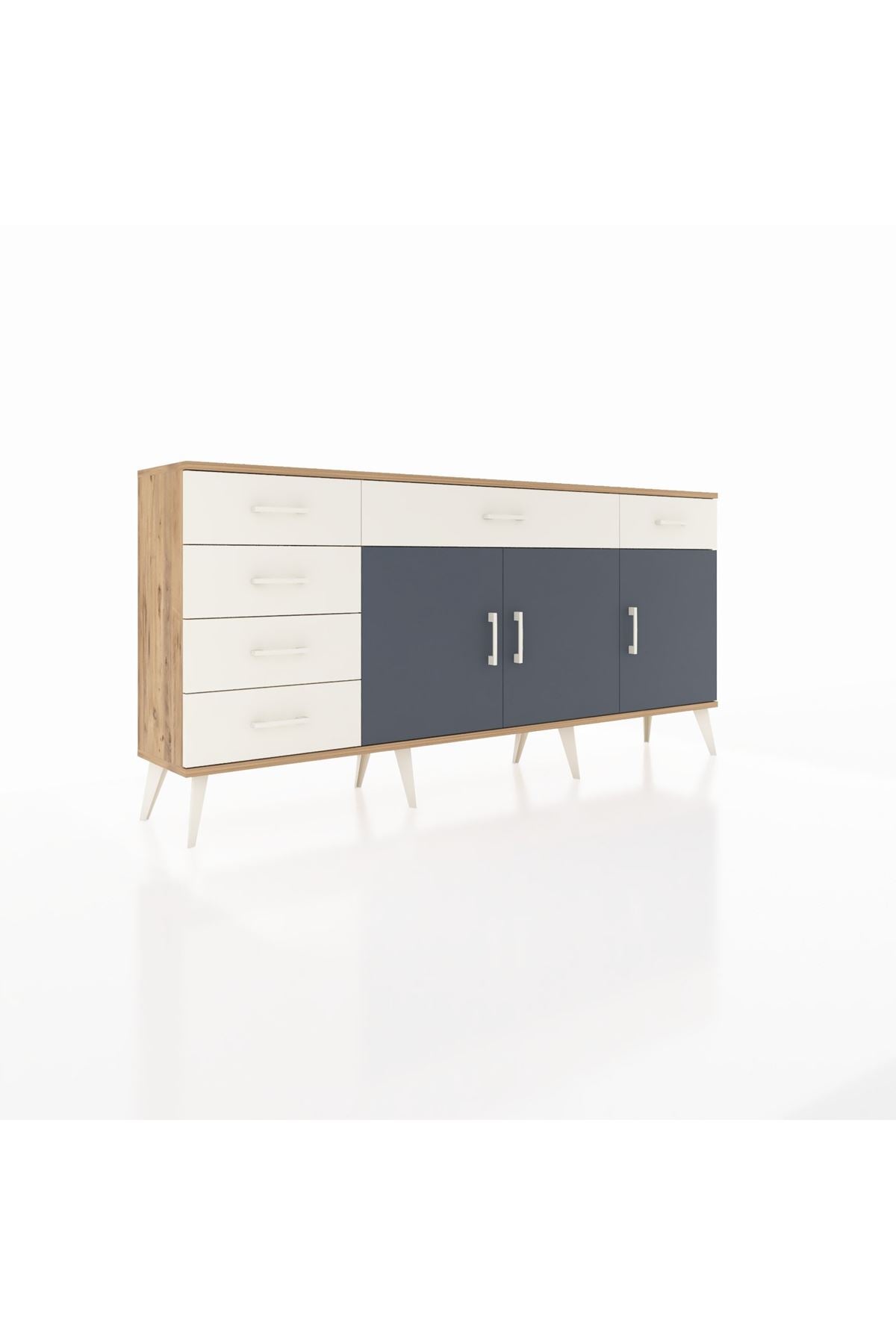 Arges Konsol 2 Raflı 6 Çekmeceli 3 Kapaklı 176x30x83 - S148M032V25A