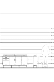 Arges Konsol 4 Raflı 6 Çekmeceli 3 Kapaklı 176x30x83 - S148M033V01A