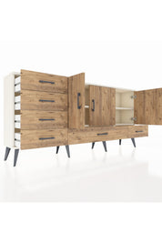 Arges Konsol 4 Raflı 6 Çekmeceli 3 Kapaklı 176x30x83 - S148M033V03A