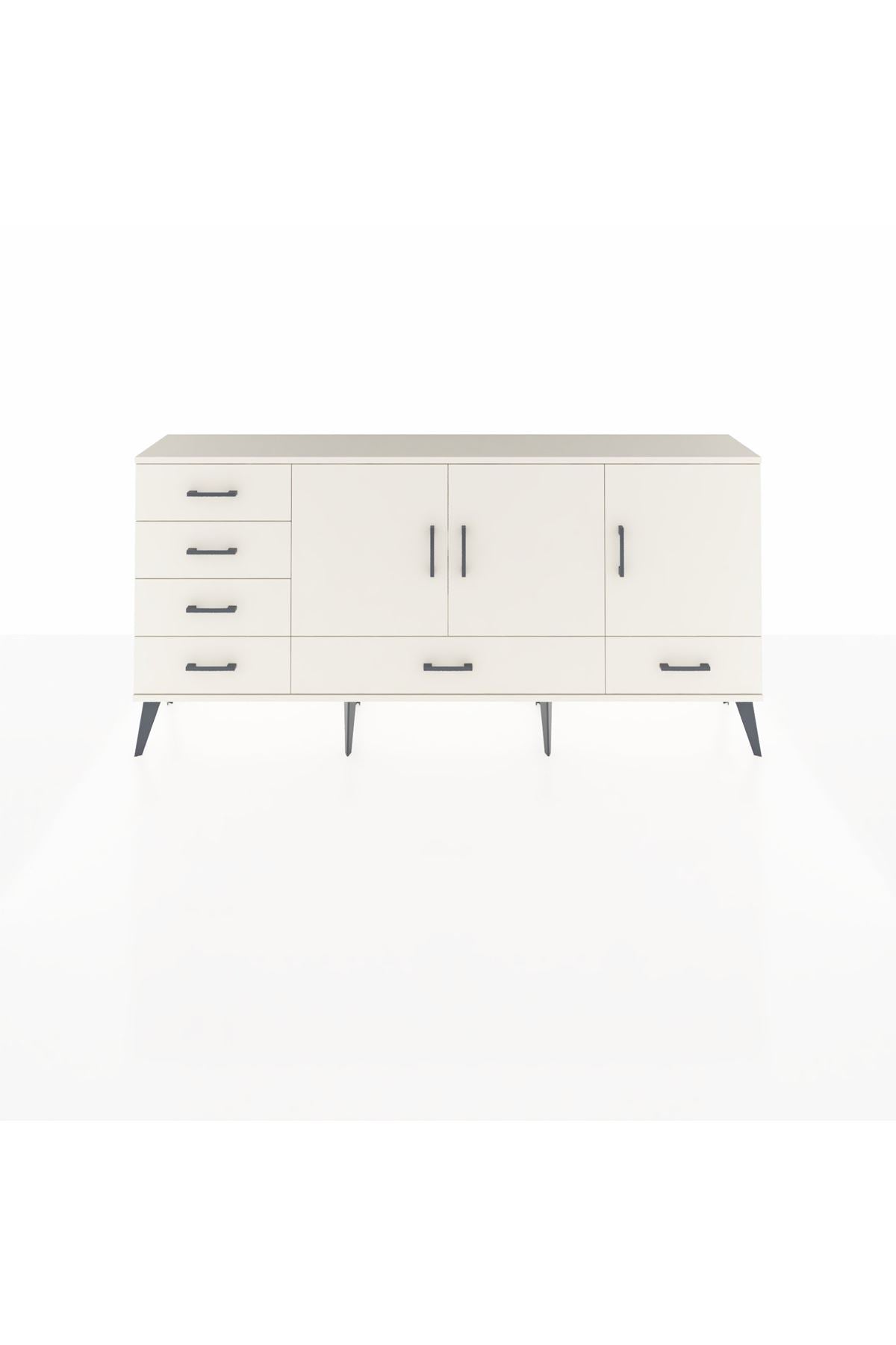 Arges Konsol 4 Raflı 6 Çekmeceli 3 Kapaklı 176x30x83 - S148M033V04A