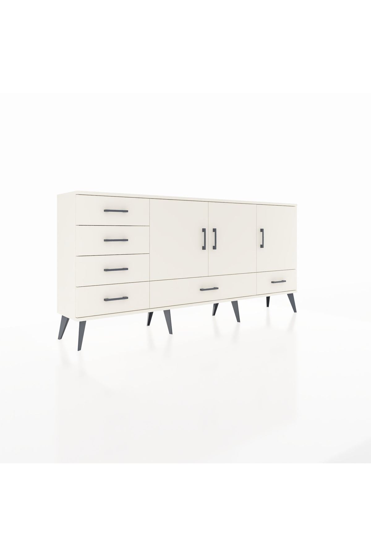 Arges Konsol 4 Raflı 6 Çekmeceli 3 Kapaklı 176x30x83 - S148M033V04A