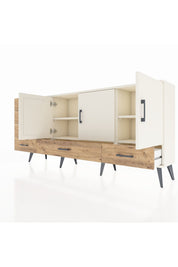 Arges Konsol 4 Raflı 6 Çekmeceli 3 Kapaklı 176x30x83 - S148M033V06A