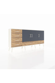 Arges Konsol 4 Raflı 6 Çekmeceli 3 Kapaklı 176x30x83 - S148M033V09A