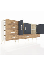 Arges Konsol 4 Raflı 6 Çekmeceli 3 Kapaklı 176x30x83 - S148M033V09A