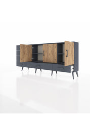 Arges Konsol 4 Raflı 6 Çekmeceli 3 Kapaklı 176x30x83 - S148M033V11A