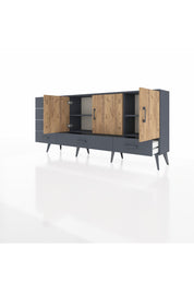 Arges Konsol 4 Raflı 6 Çekmeceli 3 Kapaklı 176x30x83 - S148M033V11A