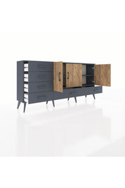 Arges Konsol 4 Raflı 6 Çekmeceli 3 Kapaklı 176x30x83 - S148M033V11A