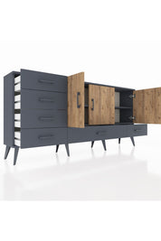 Arges Konsol 4 Raflı 6 Çekmeceli 3 Kapaklı 176x30x83 - S148M033V11A