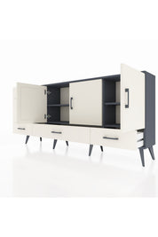 Arges Konsol 4 Raflı 6 Çekmeceli 3 Kapaklı 176x30x83 - S148M033V13A