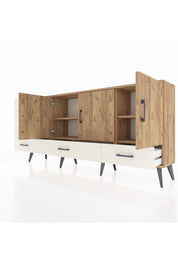 Arges Konsol 4 Raflı 6 Çekmeceli 3 Kapaklı 176x30x83 - S148M033V19A