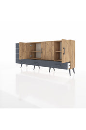 Arges Konsol 4 Raflı 6 Çekmeceli 3 Kapaklı 176x30x83 - S148M033V20A