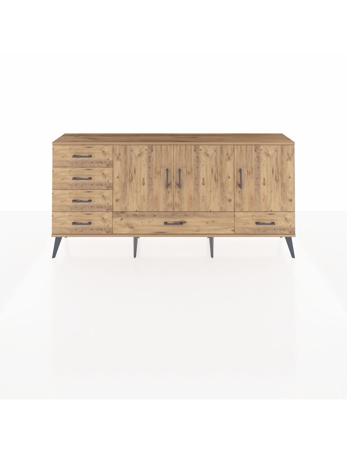 Arges Konsol 4 Raflı 6 Çekmeceli 3 Kapaklı 176x30x83 - S148M033V21A