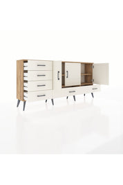 Arges Konsol 4 Raflı 6 Çekmeceli 3 Kapaklı 176x30x83 - S148M033V22A