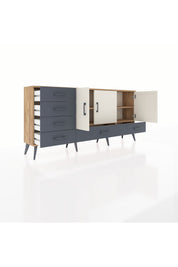 Arges Konsol 4 Raflı 6 Çekmeceli 3 Kapaklı 176x30x83 - S148M033V23A
