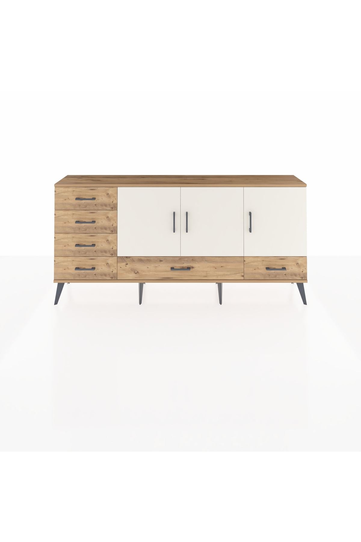 Arges Konsol 4 Raflı 6 Çekmeceli 3 Kapaklı 176x30x83 - S148M033V24A