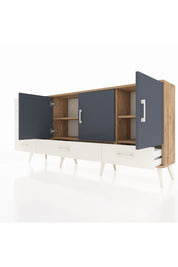 Arges Konsol 4 Raflı 6 Çekmeceli 3 Kapaklı 176x30x83 - S148M033V25A