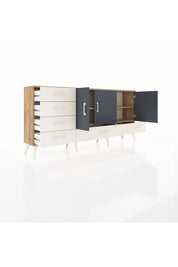 Arges Konsol 4 Raflı 6 Çekmeceli 3 Kapaklı 176x30x83 - S148M033V25A