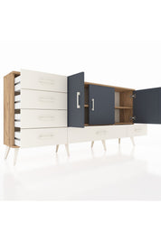 Arges Konsol 4 Raflı 6 Çekmeceli 3 Kapaklı 176x30x83 - S148M033V25A