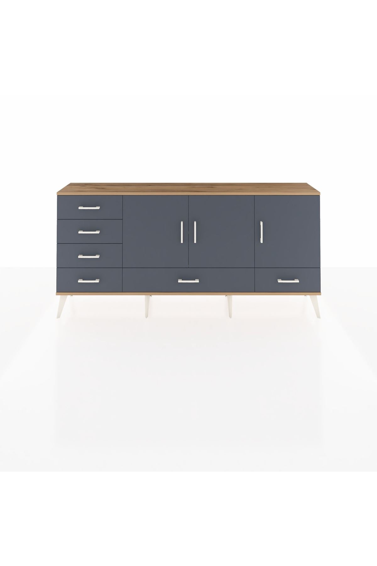 Arges Konsol 4 Raflı 6 Çekmeceli 3 Kapaklı 176x30x83 - S148M033V26A