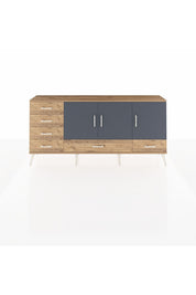 Arges Konsol 4 Raflı 6 Çekmeceli 3 Kapaklı 176x30x83 - S148M033V27A