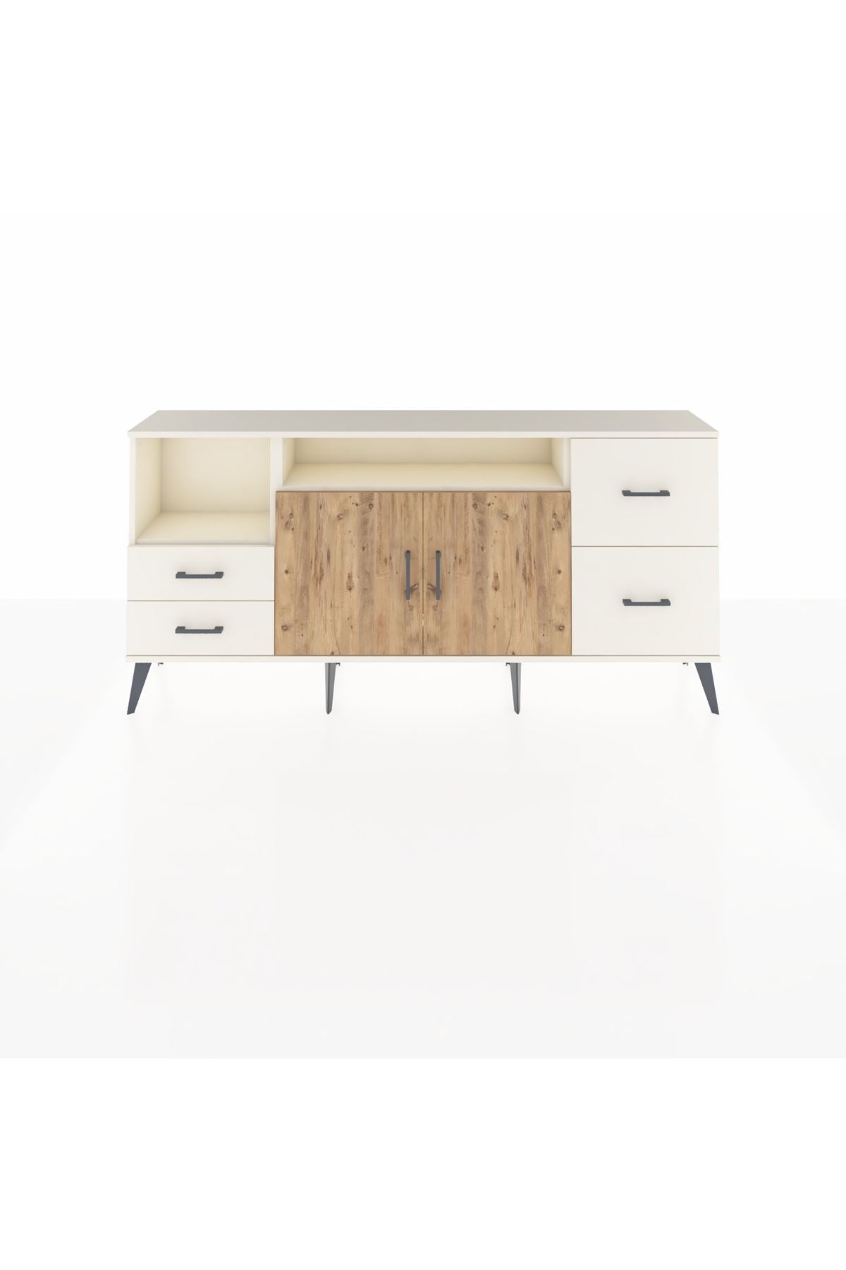 Arges Konsol 3 Raflı 4 Çekmeceli 2 Kapaklı 176x30x83 - S148M034V01A