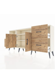 Arges Konsol 3 Raflı 4 Çekmeceli 2 Kapaklı 176x30x83 - S148M034V03A