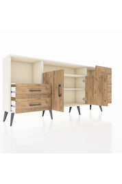 Arges Konsol 3 Raflı 4 Çekmeceli 2 Kapaklı 176x30x83 - S148M034V03A