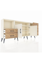 Arges Konsol 3 Raflı 4 Çekmeceli 2 Kapaklı 176x30x83 - S148M034V06A