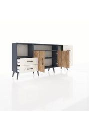Arges Konsol 3 Raflı 4 Çekmeceli 2 Kapaklı 176x30x83 - S148M034V10A