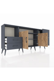 Arges Konsol 3 Raflı 4 Çekmeceli 2 Kapaklı 176x30x83 - S148M034V11A