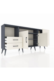 Arges Konsol 3 Raflı 4 Çekmeceli 2 Kapaklı 176x30x83 - S148M034V13A