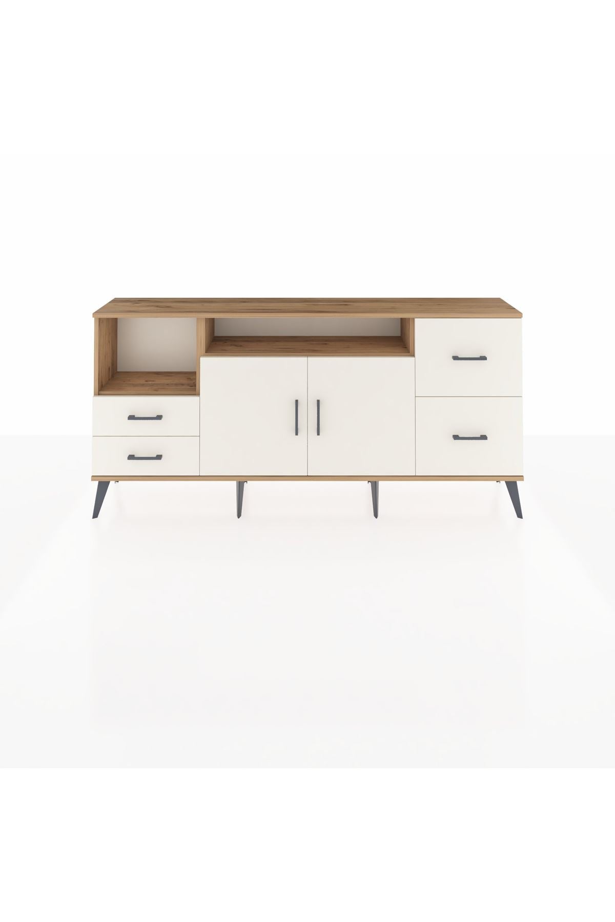 Arges Konsol 3 Raflı 4 Çekmeceli 2 Kapaklı 176x30x83 - S148M034V22A