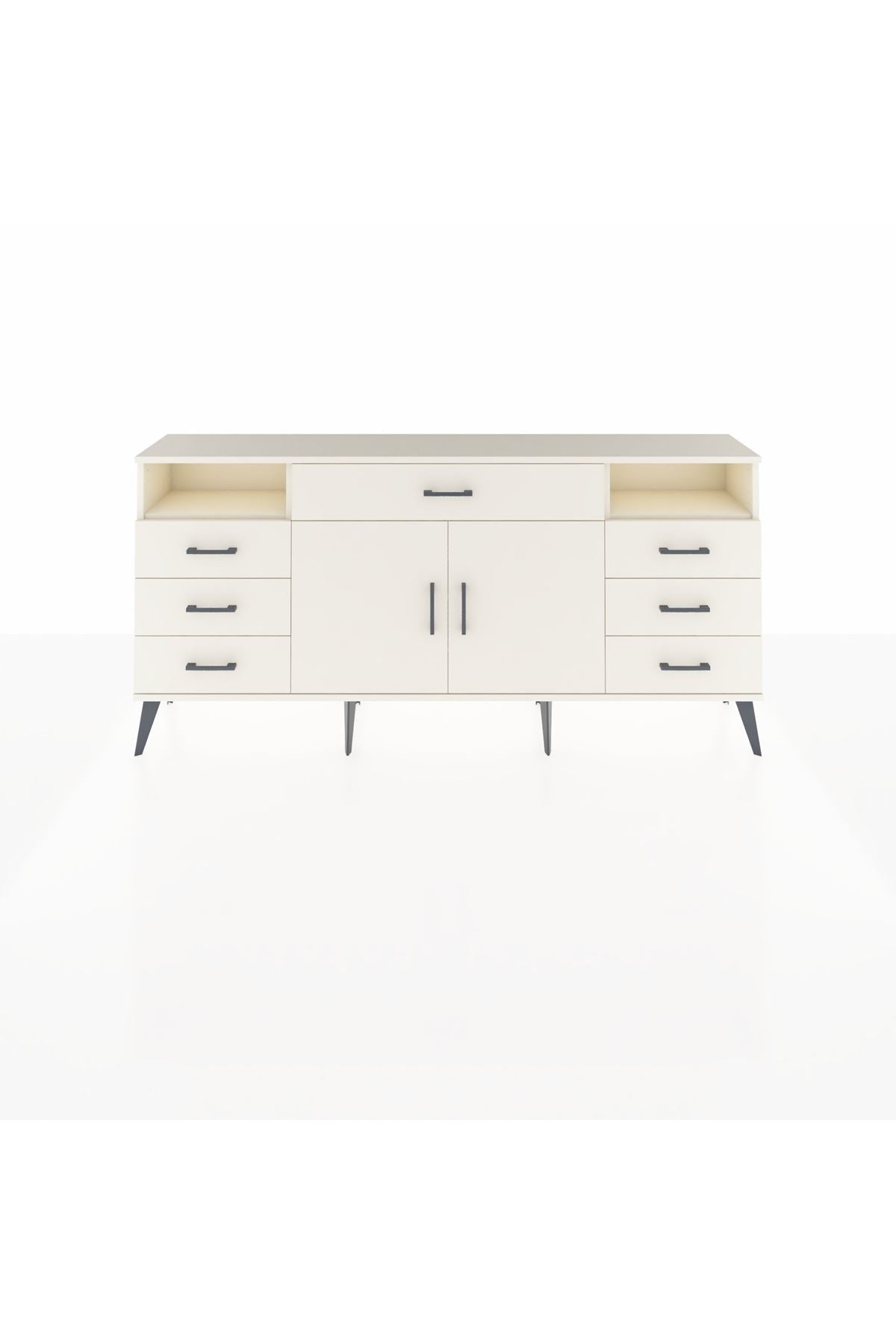 Arges Konsol 4 Raflı 7 Çekmeceli 2 Kapaklı 176x30x83 - S148M036V04A