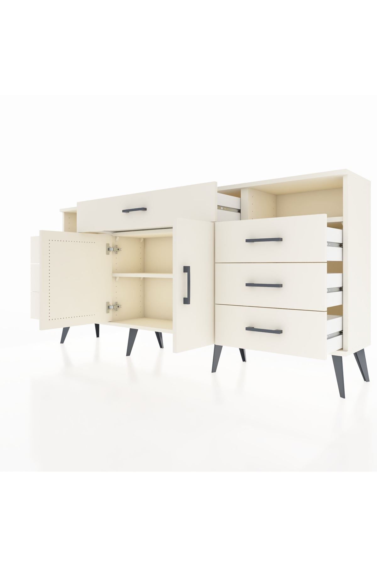Arges Konsol 4 Raflı 7 Çekmeceli 2 Kapaklı 176x30x83 - S148M036V04A