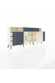 Arges Konsol 4 Raflı 7 Çekmeceli 2 Kapaklı 176x30x83 - S148M036V05A