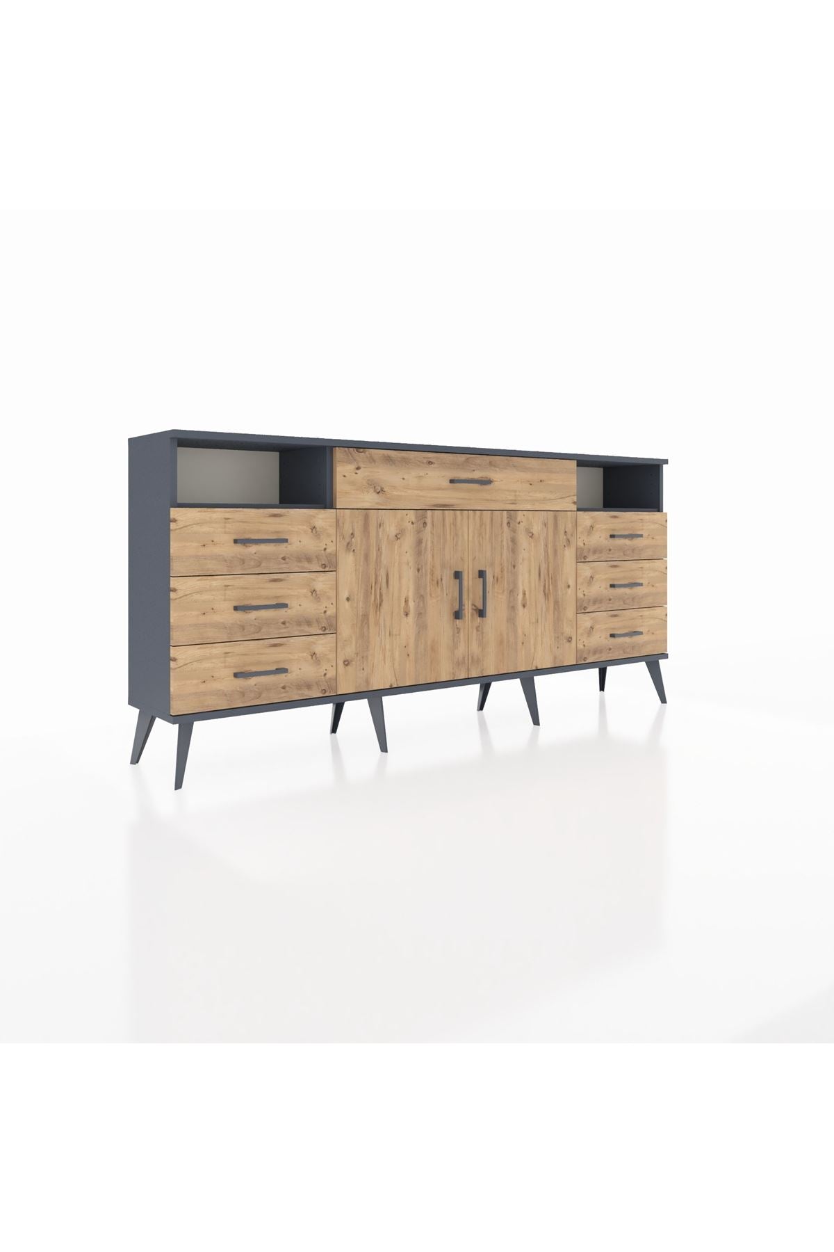 Arges Konsol 4 Raflı 7 Çekmeceli 2 Kapaklı 176x30x83 - S148M036V12A