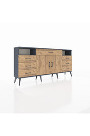 Arges Konsol 4 Raflı 7 Çekmeceli 2 Kapaklı 176x30x83 - S148M036V12A