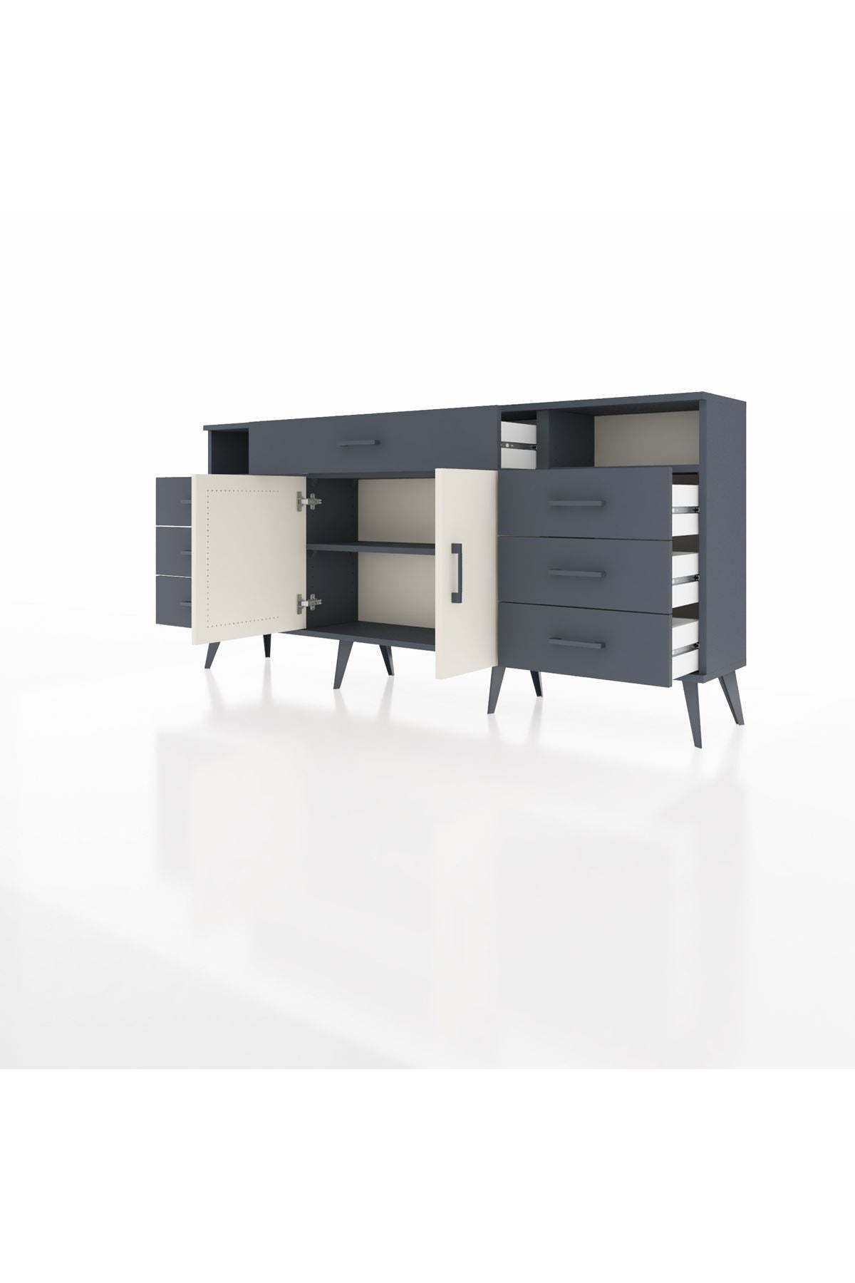 Arges Konsol 4 Raflı 7 Çekmeceli 2 Kapaklı 176x30x83 - S148M036V14A