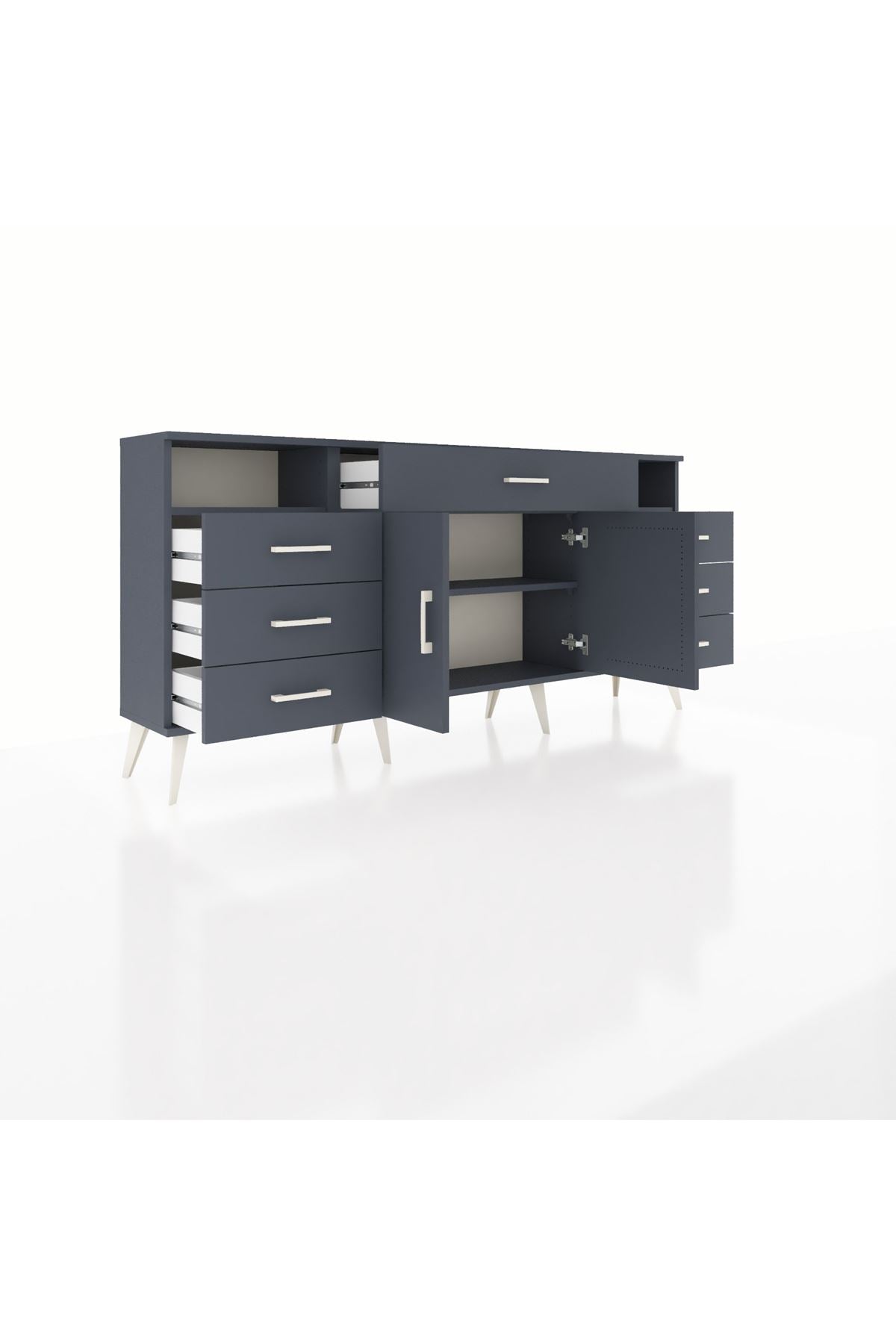 Arges Konsol 4 Raflı 7 Çekmeceli 2 Kapaklı 176x30x83 - S148M036V17A