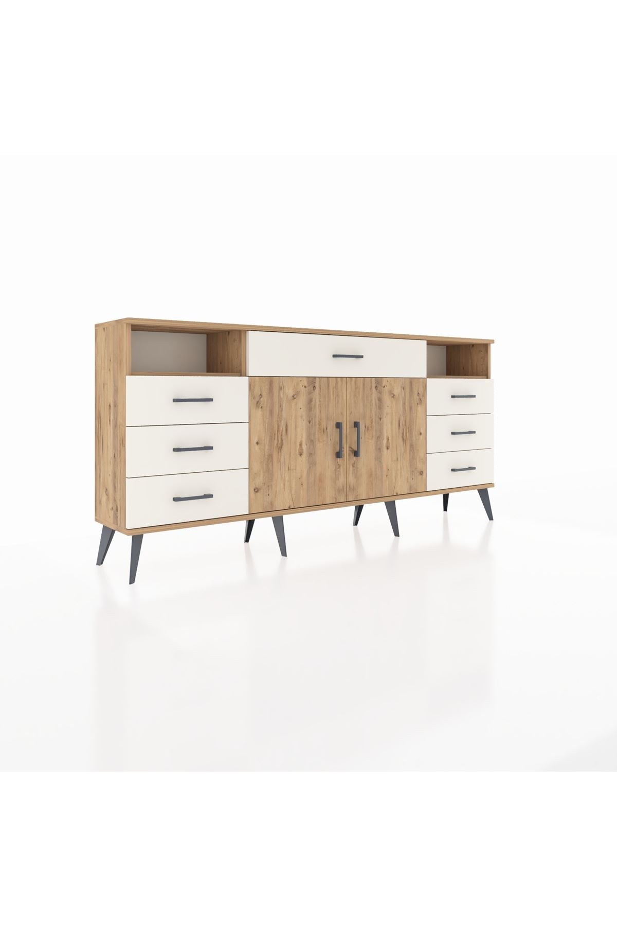 Arges Konsol 4 Raflı 7 Çekmeceli 2 Kapaklı 176x30x83 - S148M036V19A