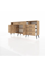 Arges Konsol 4 Raflı 7 Çekmeceli 2 Kapaklı 176x30x83 - S148M036V21A
